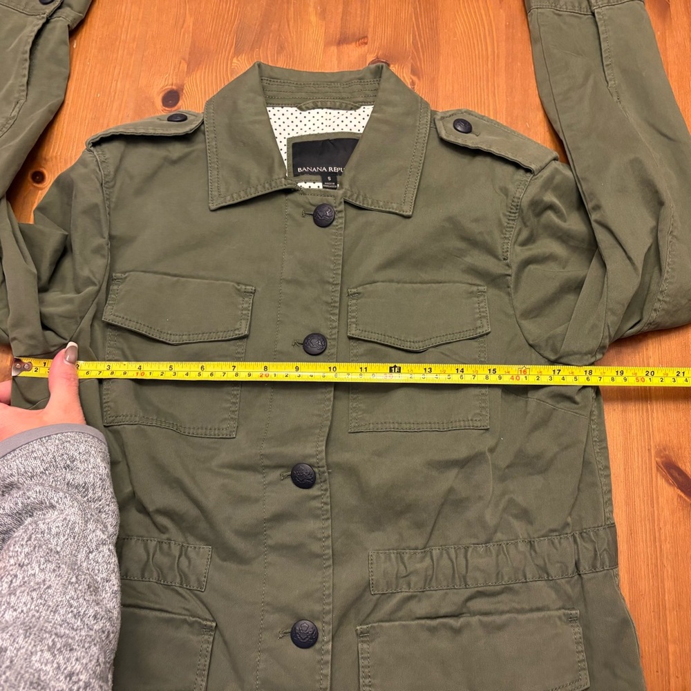 Banana Republic Utility Field Military Jacket Women’s Size S Olive Green - Picture 3 of 10